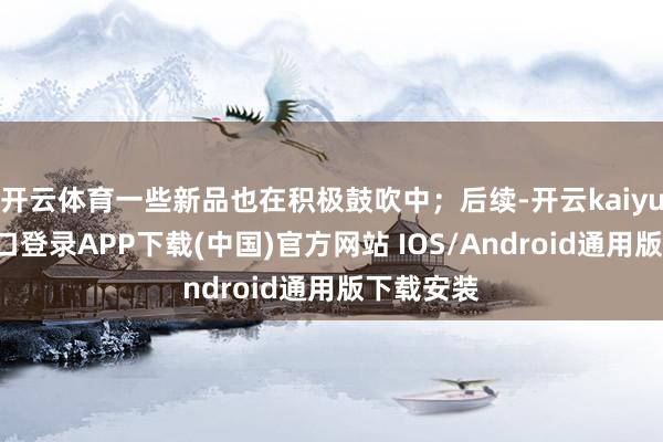 开云体育一些新品也在积极鼓吹中；后续-开云kaiyun登录入口登录APP下载(中国)官方网站 IOS/Android通用版下载安装