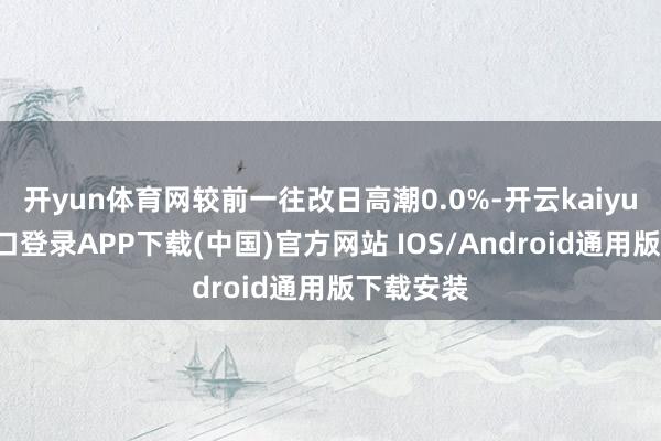 开yun体育网较前一往改日高潮0.0%-开云kaiyun登录入口登录APP下载(中国)官方网站 IOS/Android通用版下载安装