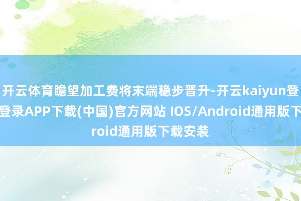 开云体育瞻望加工费将末端稳步晋升-开云kaiyun登录入口登录APP下载(中国)官方网站 IOS/Android通用版下载安装