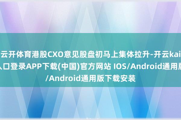 云开体育港股CXO意见股盘初马上集体拉升-开云kaiyun登录入口登录APP下载(中国)官方网站 IOS/Android通用版下载安装