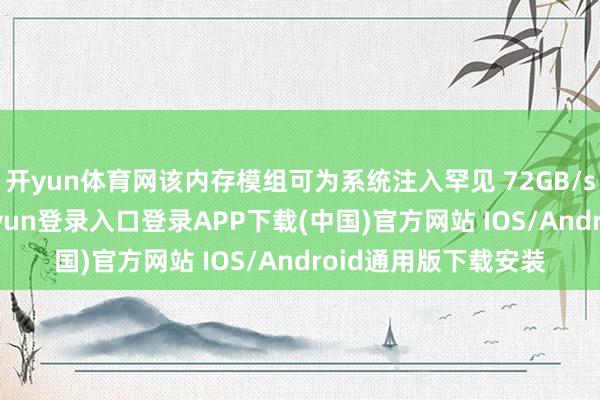 开yun体育网该内存模组可为系统注入罕见 72GB/s 内存带宽-开云kaiyun登录入口登录APP下载(中国)官方网站 IOS/Android通用版下载安装