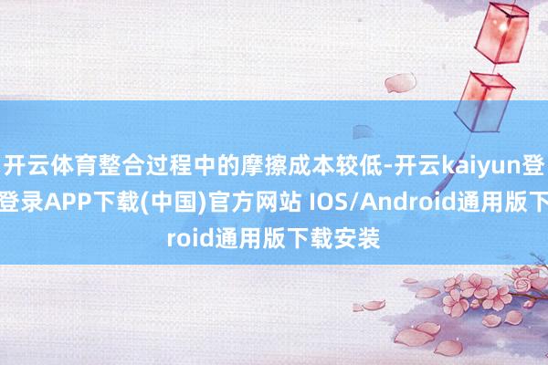 开云体育整合过程中的摩擦成本较低-开云kaiyun登录入口登录APP下载(中国)官方网站 IOS/Android通用版下载安装
