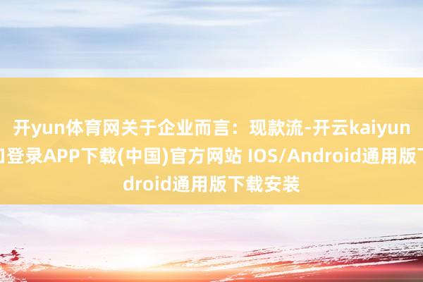 开yun体育网关于企业而言:现款流-开云kaiyun登录入口登录APP下载(中国)官方网站 IOS/Android通用版下载安装